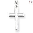 14K White Gold Latin Cross Pendant