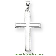 14K White Gold Latin Cross Pendant