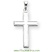 14K White Gold Latin Cross Pendant