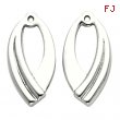 14K White Gold Left Earring Jacket