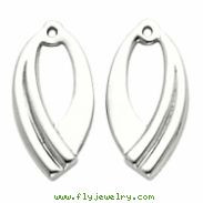 14K White Gold Left Earring Jacket