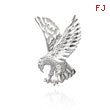 14K White Gold Medium Diamond-Cut Eagle Pendant