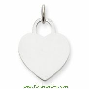 14k White Gold Medium Engraveable Heart