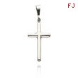 14K White Gold Medium Latin Cross Pendant