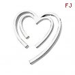 14K White Gold Metal Fashion Heart Pendant