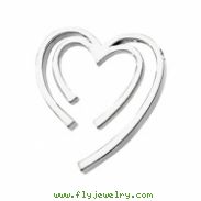 14K White Gold Metal Fashion Heart Pendant