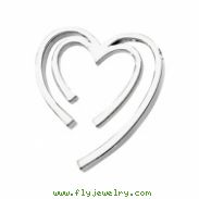 14K White Gold Metal Fashion Heart Pendant