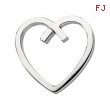 14K White Gold Metal Fashion Heart Pendant