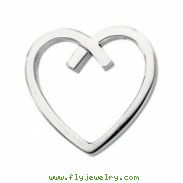 14K White Gold Metal Fashion Heart Pendant