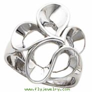 14K White Gold Metal Fashion Ring