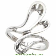 14K White Gold Metal Fashion Ring