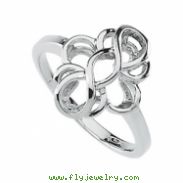 14K White Gold Metal Fashion Ring