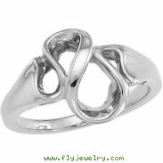 14K White Gold Metal Fashion Ring