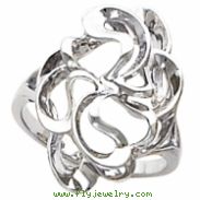 14K White Gold Metal Fashion Ring