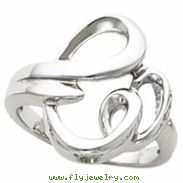 14K White Gold Metal Fashion Ring