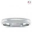14K White Gold Milgrain Band