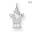 14k White Gold Mini Boy Charm