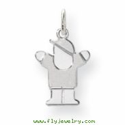 14k White Gold Mini Boy Charm
