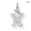 14k White Gold Mini Boy Charm