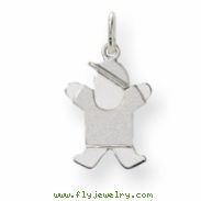 14k White Gold Mini Boy Charm