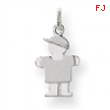 14k White Gold Mini Boy Charm