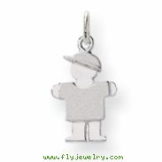 14k White Gold Mini Boy Charm