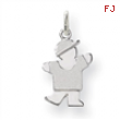 14k White Gold Mini Boy Charm