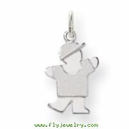 14k White Gold Mini Boy Charm