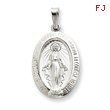 14K White Gold Miraculous Medal