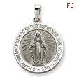 14K White Gold Miraculous Medal