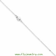 14K White Gold Mirror Beaded Anklet