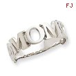 14K White Gold Mom Heart Ring