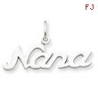 14K White Gold Nana Charm