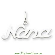 14K White Gold Nana Charm