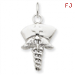 14k White Gold Nurse Symbol Charm