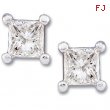 14K White Gold Pair Diamond Earring