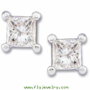 14K White Gold Pair Diamond Earring