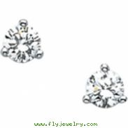 14K White Gold Pair Diamond Earring