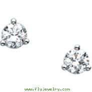 14K White Gold Pair Diamond Earring