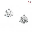 14K White Gold Pair Diamond Earring