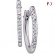 14K White Gold Pair Diamond Earring