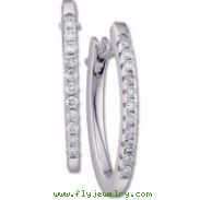 14K White Gold Pair Diamond Earring