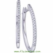 14K White Gold Pair Diamond Earring
