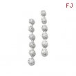 14K White Gold Pair Diamond Earring