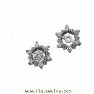 14K White Gold Pair Diamond Earring Jacket