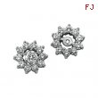 14K White Gold Pair Diamond Earring Jacket