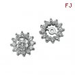 14K White Gold Pair Diamond Earring Jacket