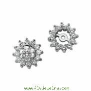 14K White Gold Pair Diamond Earring Jacket