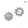 14K White Gold Pair Diamond Earring Jacket