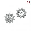 14K White Gold Pair Diamond Earring Jacket